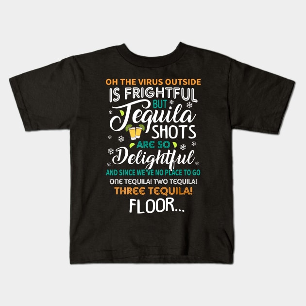 Tequila Shots Ugly Christmas Sweater Kids T-Shirt by KsuAnn